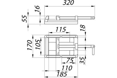 Станочные тиски 4" Сорокин 20.4