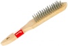 Проволочная щетка, 5 рядов проволоки, деревянная рукоятка Top Tools 14A605