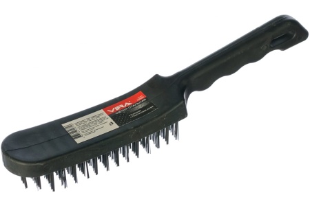 Стальная 6-рядная щетка с пластиковой ручкой VIRA 728032