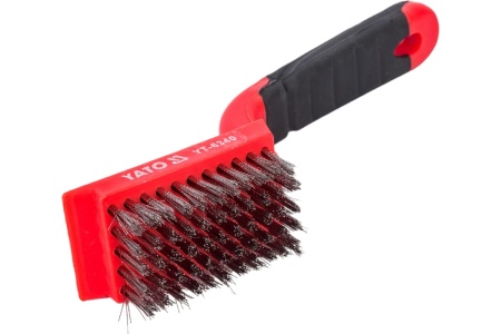Металлическая щетка YATO 5 рядов, пластиковая ручка YT-6340