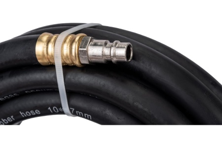 Шланг резиновый пневматический 5 м, 10х17 мм с быстросъемными соединениями Pegas pneumatic 4929