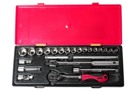 Набор шестигранных торцевых головок 3/8" 6-22мм в кейсе 23шт JTC-K3232