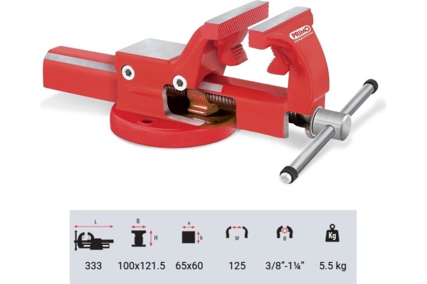 Слесарные тиски KANCA 100 мм, с трубными губками 60205010100