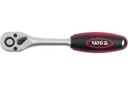 Трещотка YATO пластмассовая ручка, прямая, 72 зубца, 3/8", 197 мм YT-0323