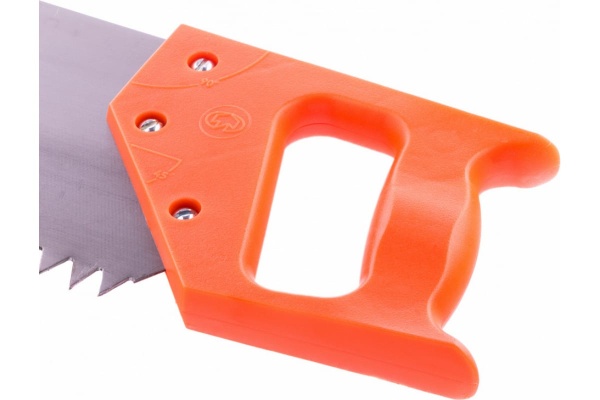 Ножовка по дереву Россия 600 мм, шаг зубьев 12 мм, пластиковая рукоятка 23167