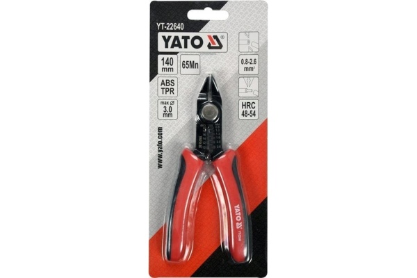 Пассатижи YATO 140мм, со съемником YT-22640