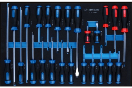 Набор инструментов в красной тележке 286 предметов KING TONY 934-010MMR