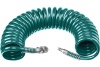 Воздушный спиральный шланг с фитингами рапид KRAFTOOL 10 м, 8x12 мм, 15 бар 06590-10