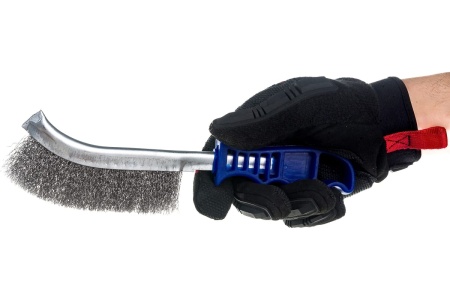 Щетка стальная 17130001 с пластиковой ручкой АТАКА 22401