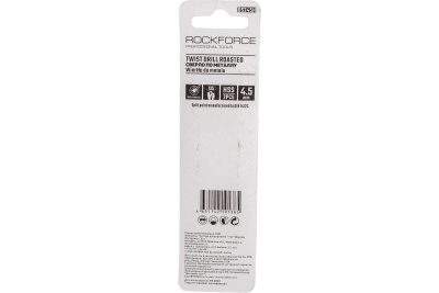 Сверло по металлу (2 шт; 4.5 мм; HSS-Co; в блистере) ROCKFORCE RF-DS245H