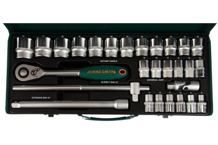 Набор торцевых головок 1/2"DR 8-34 мм Jonnesway S04H4728S