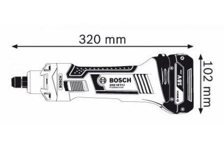 Аккумуляторная прямая шлифмашина Bosch GGS 18 V-LI Solo 0.601.9B5.303