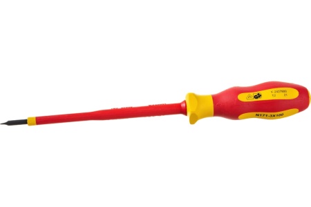Шлицевая отвертка NORGAU VDE N171-3x100 067062230