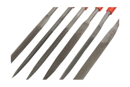 Набор надфилей MATRIX 180x5 мм, пластиковые рукоятки, 6 шт. 15822