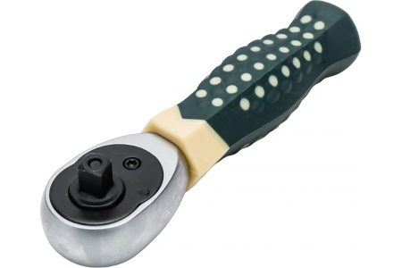 Реверсивная короткая трещотка с резиновой ручкой ROCKFORCE RF-802219