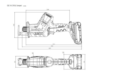 Аккумуляторная ножовка Metabo SSE 18 LTX BL Compact 602366850