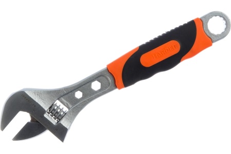 Разводной ключ HARDEN профессиональный, 250 мм, 2-х комп. рукоятка 540560