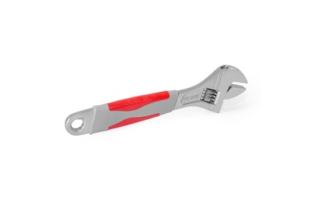 Разводной ключ INTERTOOL 200 мм, изолированная рукоятка, никелевое покрытие XT-0020