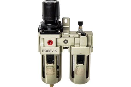 Фильтр регулятор с манометром с лубрикатором 1/2" Rossvik F154/3.R