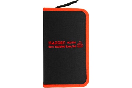 Набор профессионального ручного инструмента Harden с диэлектрическими рукоятками, 6 предметов 802106