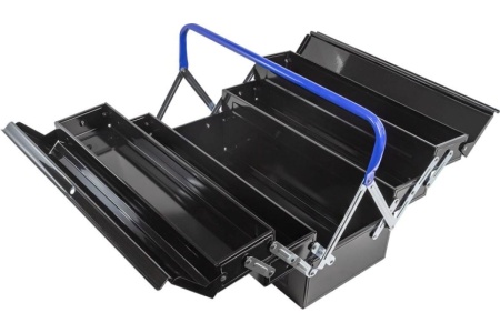 Складной металлический 5-и секционный ящик Forsage 200x210x460 мм, 45x95x450мм-4 секции, 100x200x450 мм-1 секция f-ntbc128 54648