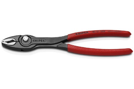 Захватные клещи Knipex TwinGrip, 4 - 22 мм, чернённые, длина 200 мм, обливные рукоятки, KN-8201200