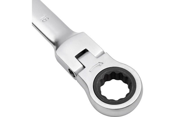 Комбинированный ключ трещоточный с шарниром 18мм AV Steel  AV-315218