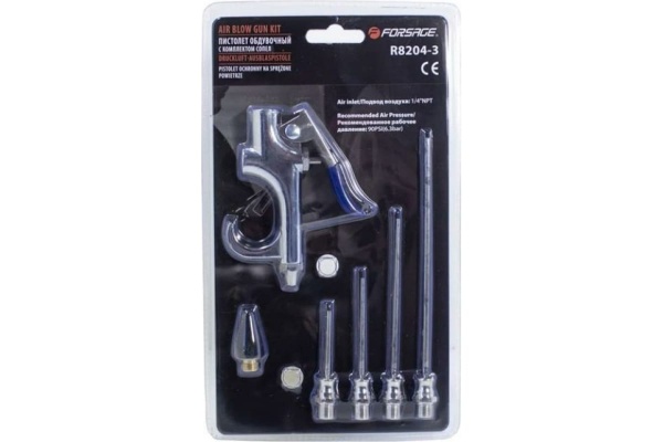 Обдувочный пистолет с комплектом сопел Forsage 50333