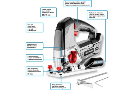 Аккумуляторный лобзик GRAPHITE Energy+ 58g011