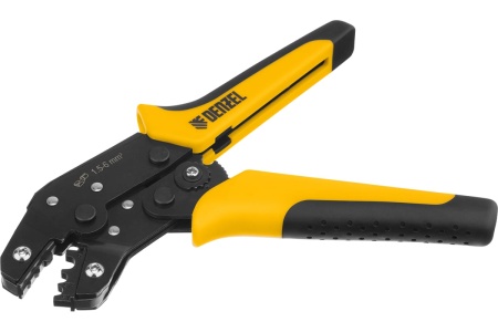 Клещи для обжима неизолированных наконечников НК и НВ, разъемов РП Denzel 1.5 - 6 кв. мм 17746