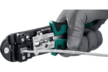 Кримпер KRAFTOOL универсальный, RJ45, RJ11/RJ12 22699