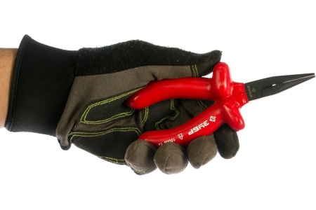 Диэлектрические тонкогубцы, высоковольтные до ~1000В, 160мм Зубр "ЭКСПЕРТ" "ЭЛЕКТРИК" 2214-3-16_z02