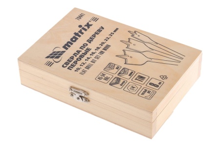 Набор сверл перовых по дереву (8 шт; 10-12-14-16-18-20-22-25 мм) MATRIX 70441