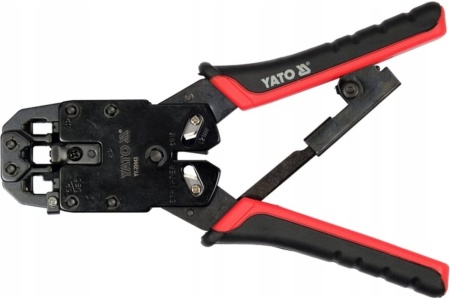 Пассатижи для зажима телефонных разъемов YATO rj45 rj10 rj11, с храповым механизмом YT-22443