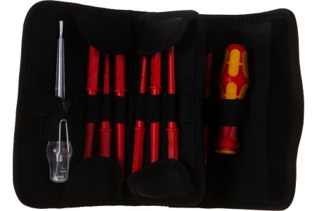 Набор отвёрток-насадок диэлектрических с рукояткой-держателем Wera, VDE, 16 предметов, WE-003474