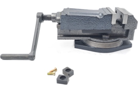 Станочные тиски TORNERI с закрытым винтом поворотные L губок 80 мм, серия QH80 045755