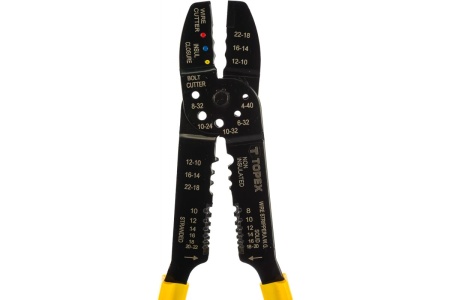 Клещи для обжима изолированных и неизолированных наконечников TOPEX 230 мм 32D410