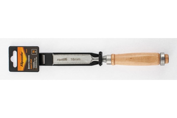 Долото-стамеска SPARTA 18 мм, деревянная рукоятка 242475