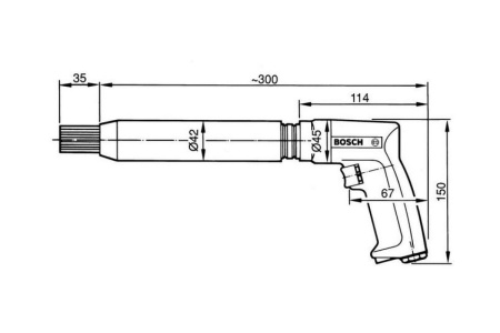 Пневматический отбойный молоток Bosch 0.607.560.502
