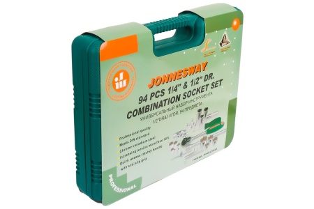 Набор торцевых головок 1/4"DR 4-14 мм и 1/2"DR 10-32 мм, 94 предмета, Jonnesway S04H52494S