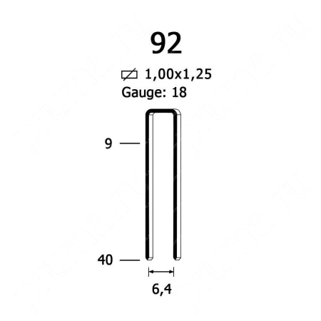 Скоба каркасная H-15 cnk (46.8) Аналог 92/15