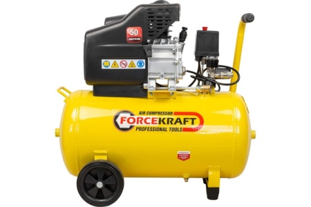 Поршневой компрессор с прямым приводом Forcekraft fk-bm25/50 ресивер 50 л, 8 бар, 180 л/м, 1100w, 230v 54662