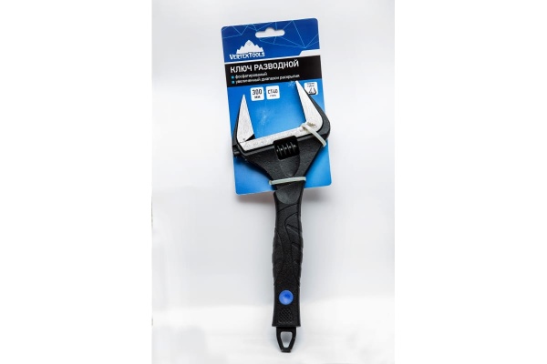 Разводной ключ vertextools 300 мм, увеличенный диапазон раскрытия 2110-300-300 Разводной ключ vertextools 300 мм, увеличенный диапазон раскрытия 2110-300-300