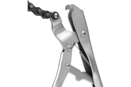 Цепные зажимные клещи DELI dl20018 с фиксатором, 230мм, длина цепи 450мм, регулировочный винт 112000