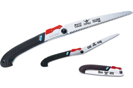 Пила складная, с прямым полотном 2 угла фиксации, в футляре SAMURAI MP-210-MH