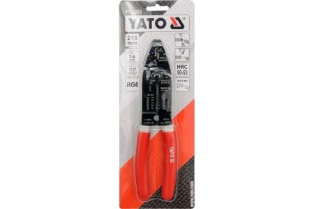 Пассатижи для зачистки проводов YATO кусачки, 215мм YT-2293