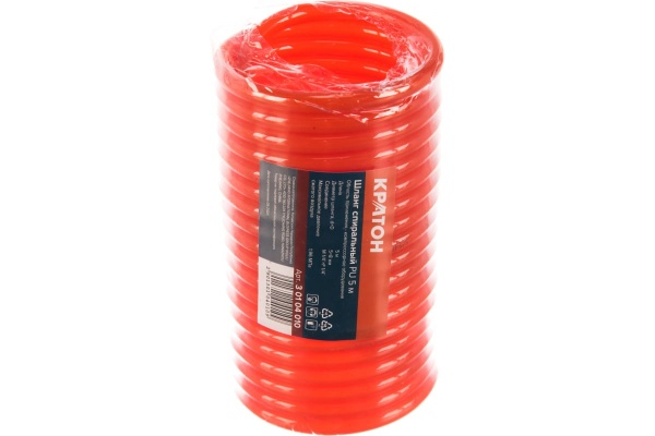 Шланг спиральный PU (5 м; полиуретан) Кратон 3 01 04 010
