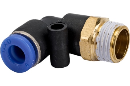 Фитинг Г- образный трубка 6 мм, резьба наружная 1/4" Pegas pneumatic 5901