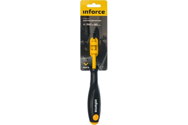 Отвертка диэлектрическая PH1х80мм Inforce 06-09-74