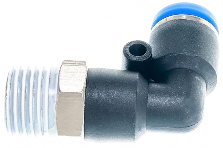 Фитинг угловой для пластиковых трубок (6 мм; 1/4М) ROCKFORCE RF-SPL06-02